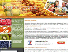 Tablet Screenshot of nutritiondecision.com